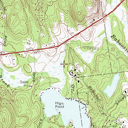 Topographic Map of Joe English Brook, NH