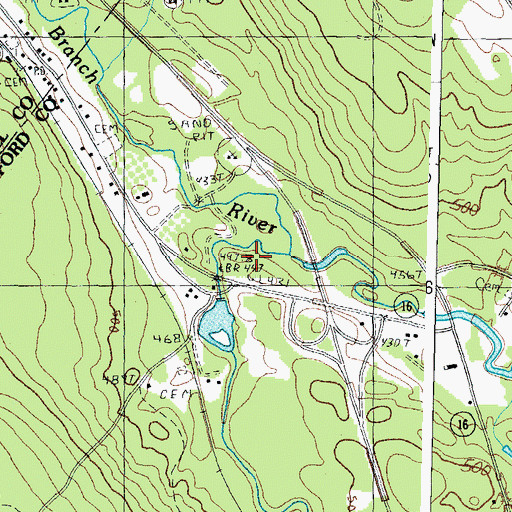 Topographic Map of Jones Brook, NH
