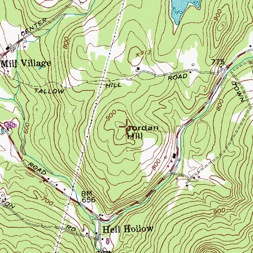 Topographic Map of Jordan Hill, NH