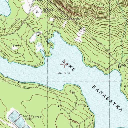 Topographic Map of Lake Kanasatka, NH