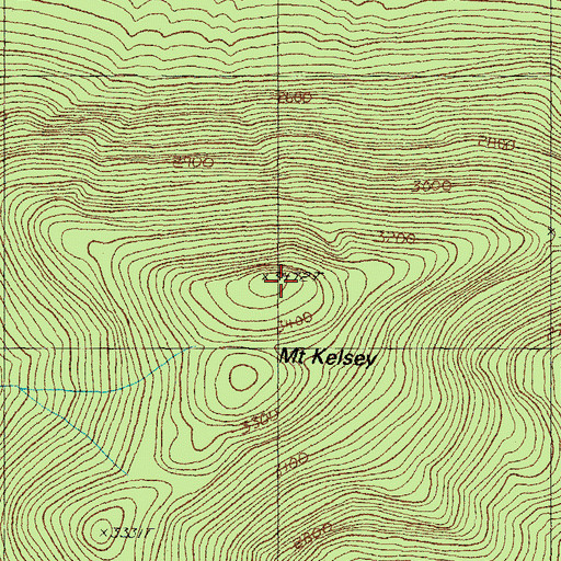 Topographic Map of Mount Kelsey, NH
