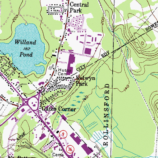 Topographic Map of Kelwyn Park, NH