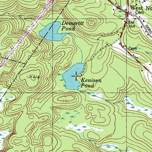 Topographic Map of Kenison Pond, NH