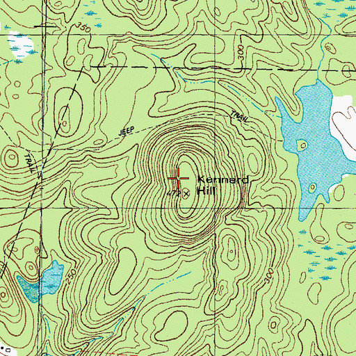 Topographic Map of Kennard Hill, NH