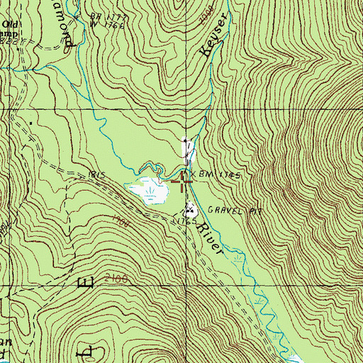 Topographic Map of Keyser Brook, NH