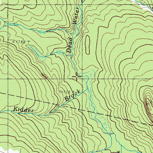 Topographic Map of Kidder Brook, NH