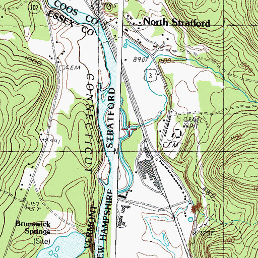 Topographic Map of Kimball Brook, NH