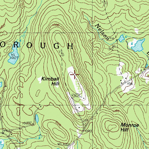 Topographic Map of Kimball Hill, NH
