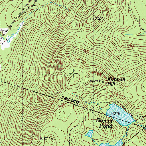 Topographic Map of Kimball Hill, NH