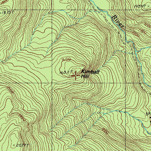 Topographic Map of Kimball Hill, NH