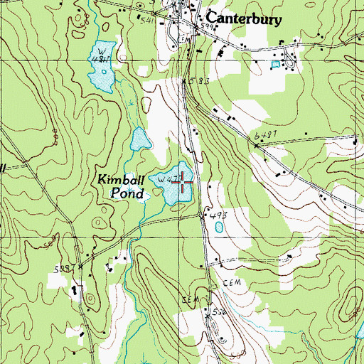 Topographic Map of Kimball Pond, NH