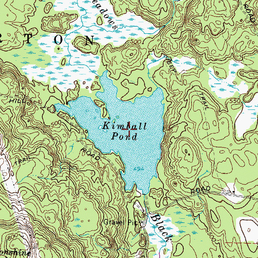 Topographic Map of Kimball Pond, NH