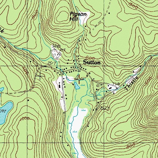 Topographic Map of Kings Brook, NH