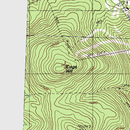 Topographic Map of Kings Hill, NH