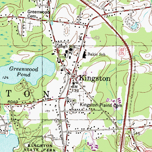 Topographic Map of Kingston, NH