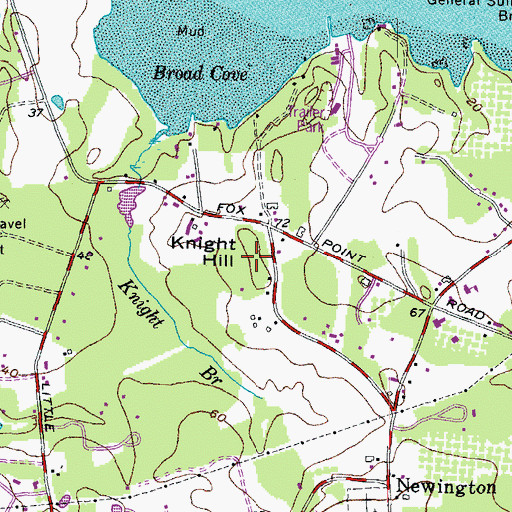Topographic Map of Knight Hill, NH