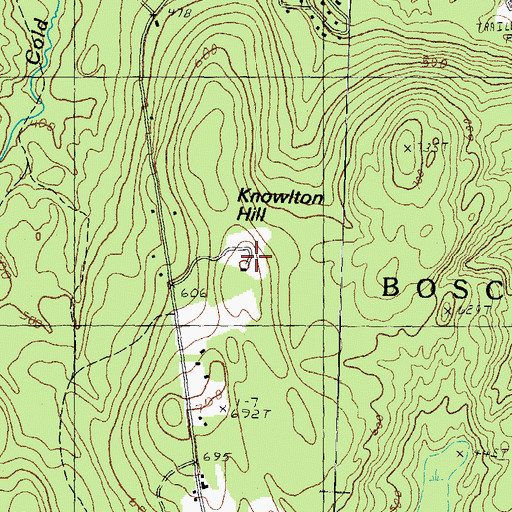 Topographic Map of Knowlton Hill, NH