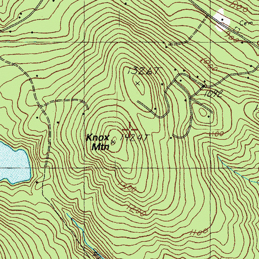 Topographic Map of Knox Mountain, NH