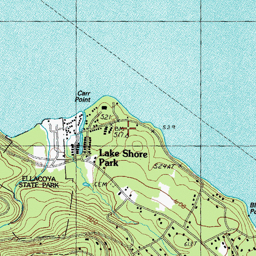 Topographic Map of Lake Shore Park, NH