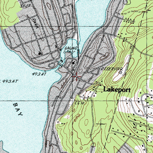 Topographic Map of Lakeport, NH