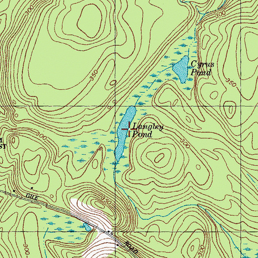 Topographic Map of Langley Pond, NH