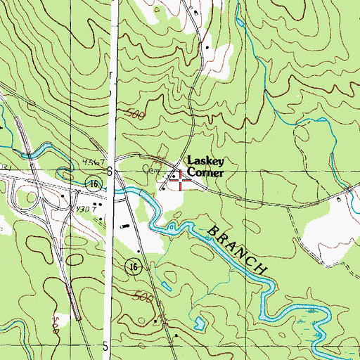 Topographic Map of Laskey Corner, NH