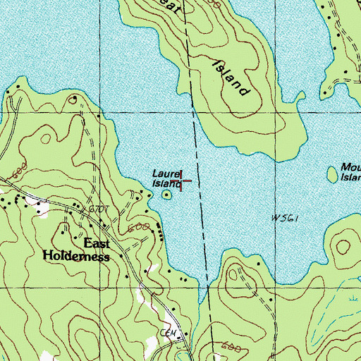 Topographic Map of Laurel Island, NH