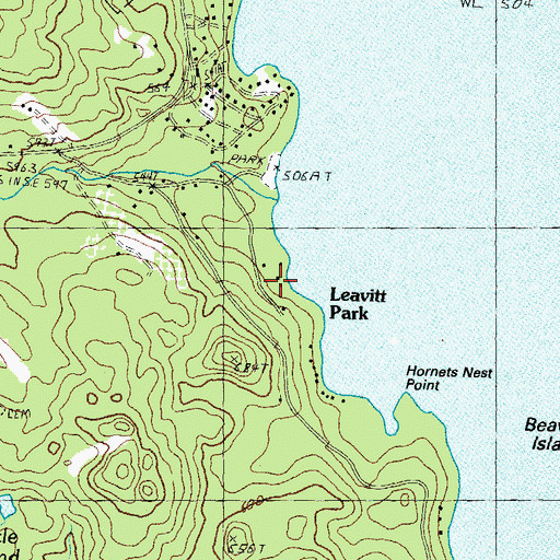 Topographic Map of Leavitt Park, NH