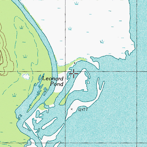 Topographic Map of Leonard Pond, NH