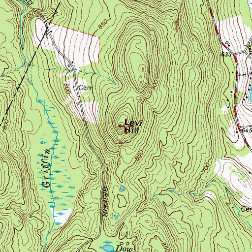 Topographic Map of Levi Hill, NH