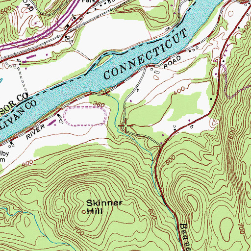 Topographic Map of Lewis Swale, NH
