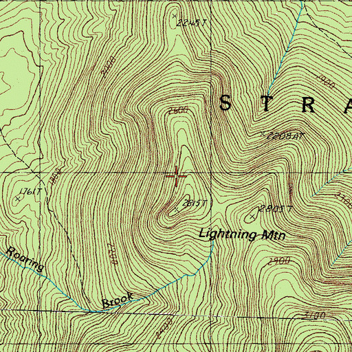Topographic Map of Lightning Mountain, NH