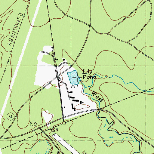 Topographic Map of Lily Pond, NH