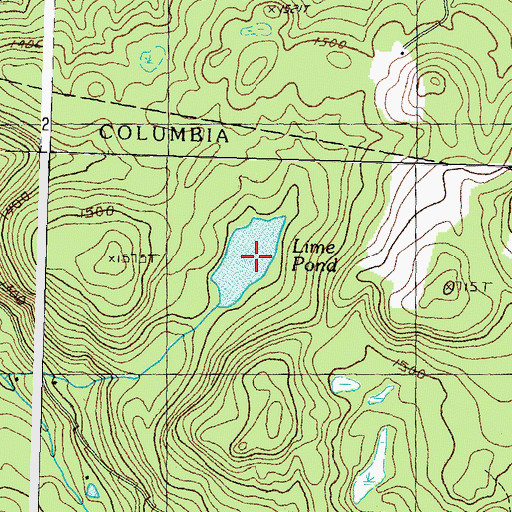 Topographic Map of Lime Pond, NH