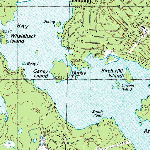Topographic Map of Lincoln Island, NH