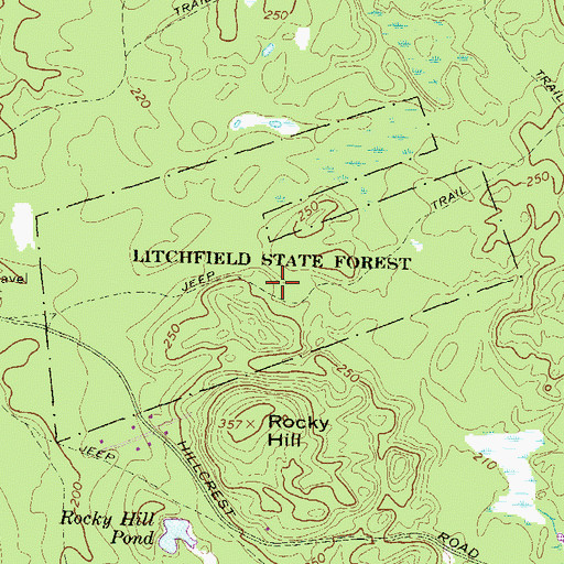 Topographic Map of Litchfield State Forest, NH