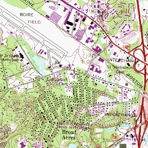 Topographic Map of Lithuanian Cemetery, NH