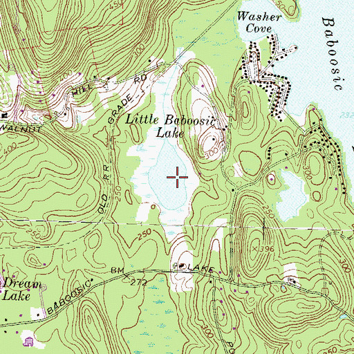 Topographic Map of Little Baboosic Lake, NH
