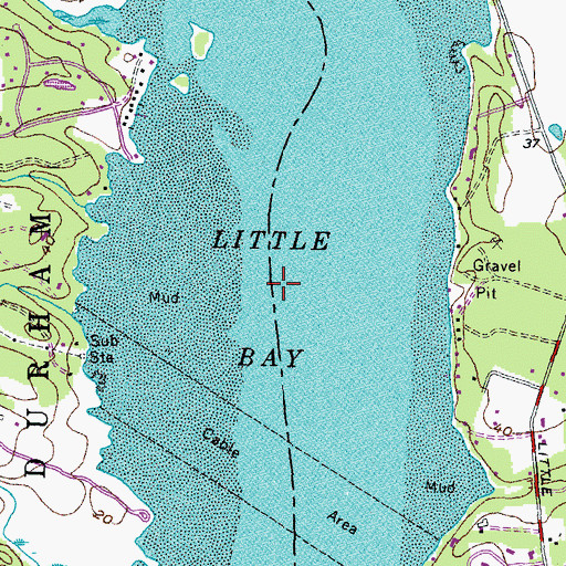 Topographic Map of Little Bay, NH