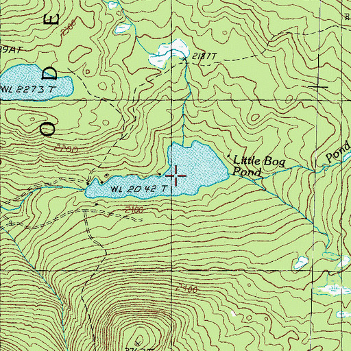 Topographic Map of Little Bog Pond, NH