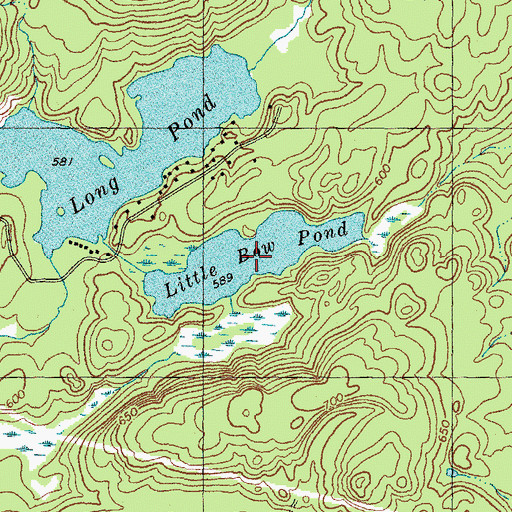 Topographic Map of Little Bow Pond, NH
