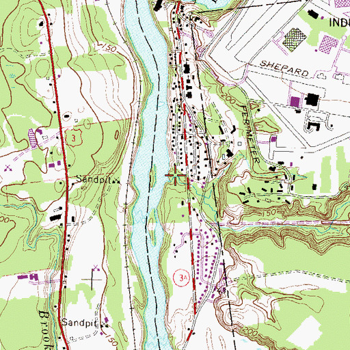 Topographic Map of Little Cohas Brook, NH