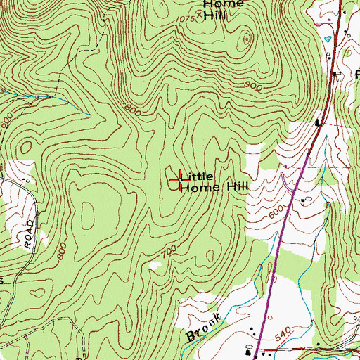 Topographic Map of Little Home Hill, NH