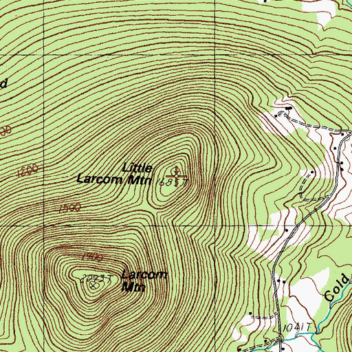 Topographic Map of Little Larcom Mountain, NH