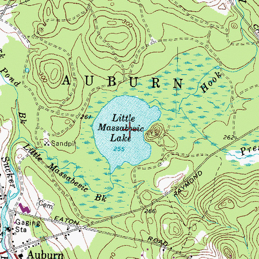 Topographic Map of Little Massabesic Lake, NH