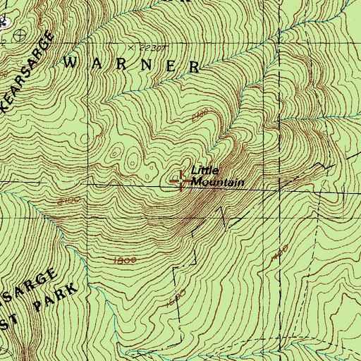 Topographic Map of Little Mountain, NH