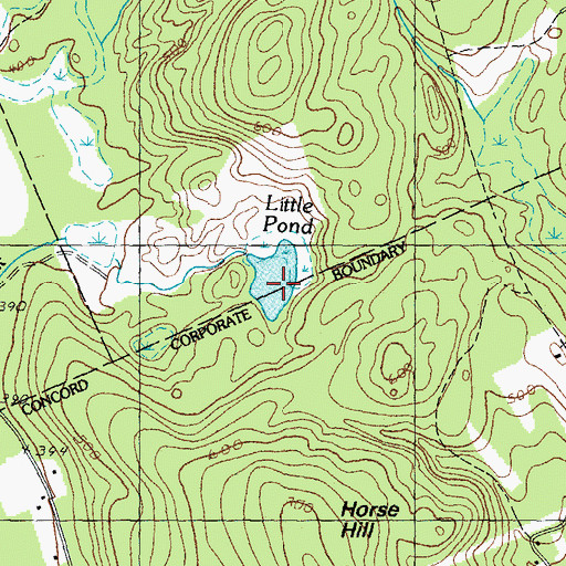 Topographic Map of Little Pond, NH