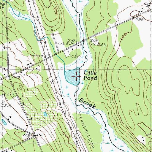 Topographic Map of Little Pond, NH
