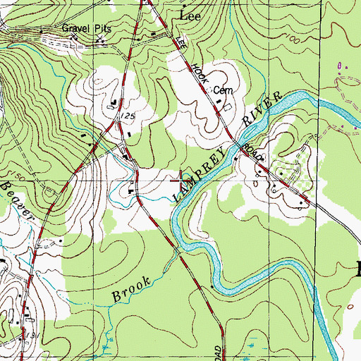 Topographic Map of Little River, NH