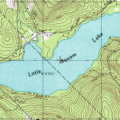 Topographic Map of Little Squam Lake, NH